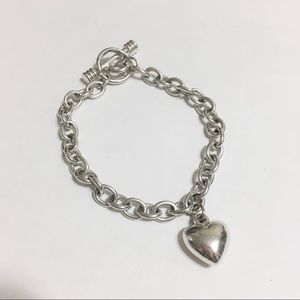Silver Heart Charm Bracelet